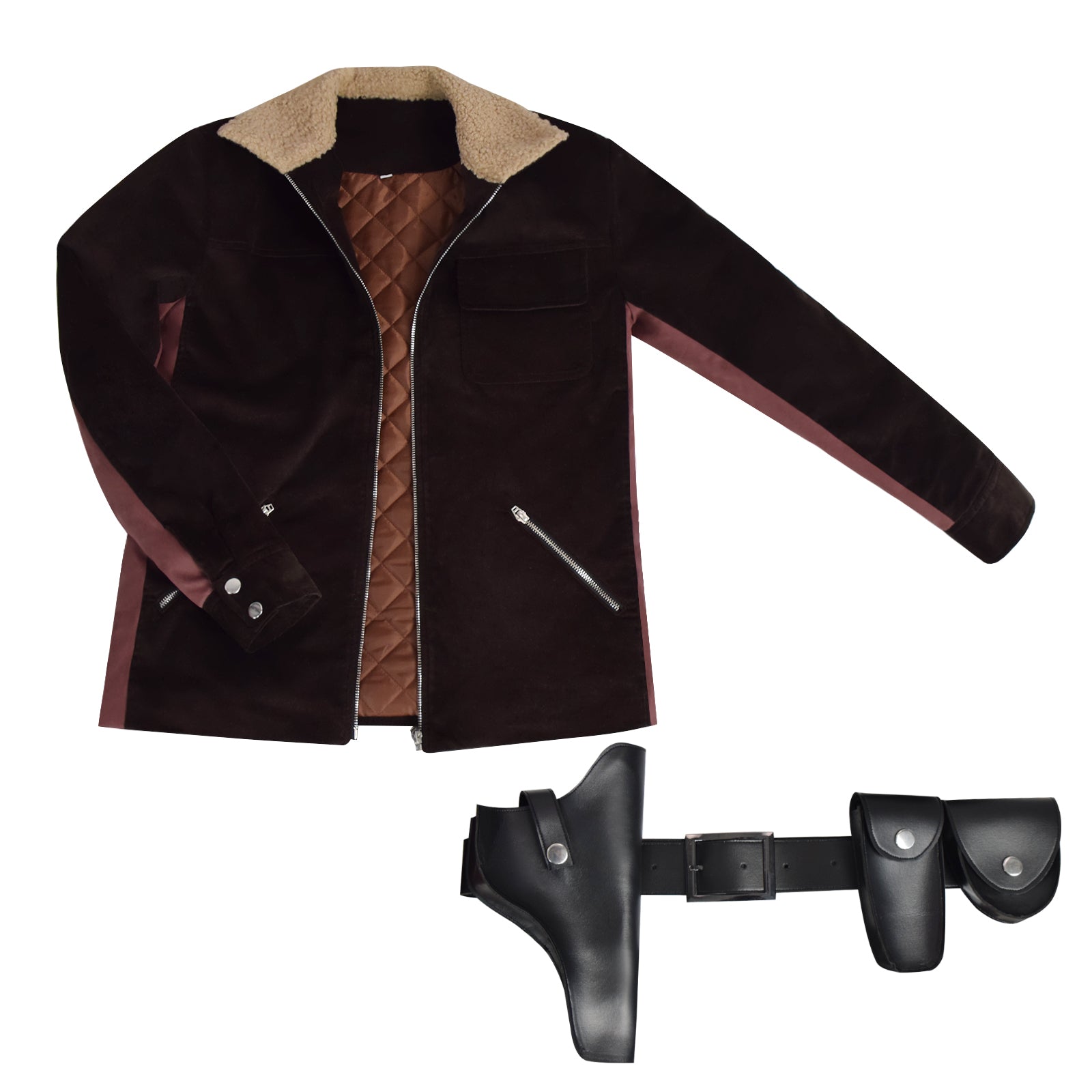 The Walking Dead Rick Grimes Cosplay Costume Flock Fabric Male Jacket ACcosplay