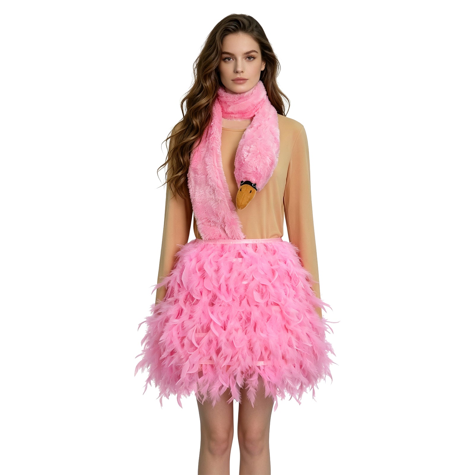 White Chicks Pink Flamingo Cosplay Costume Halloween Party Suit ACcosplay