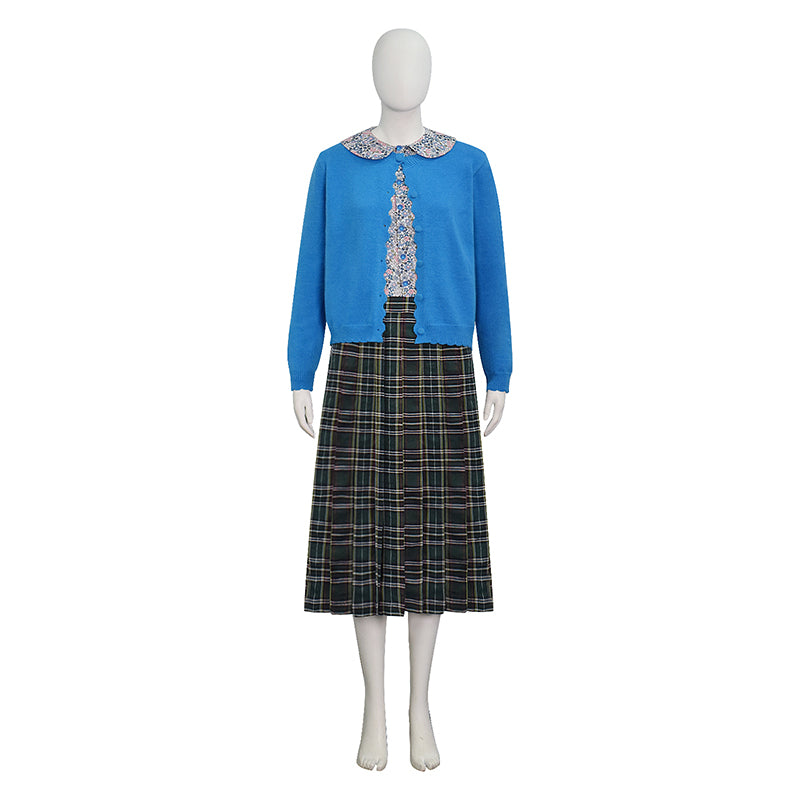 Adult Mrs. Doubtfire Cosplay Costume Blue Skirt Outfit Broadway Musical Cosplay ACcosplay
