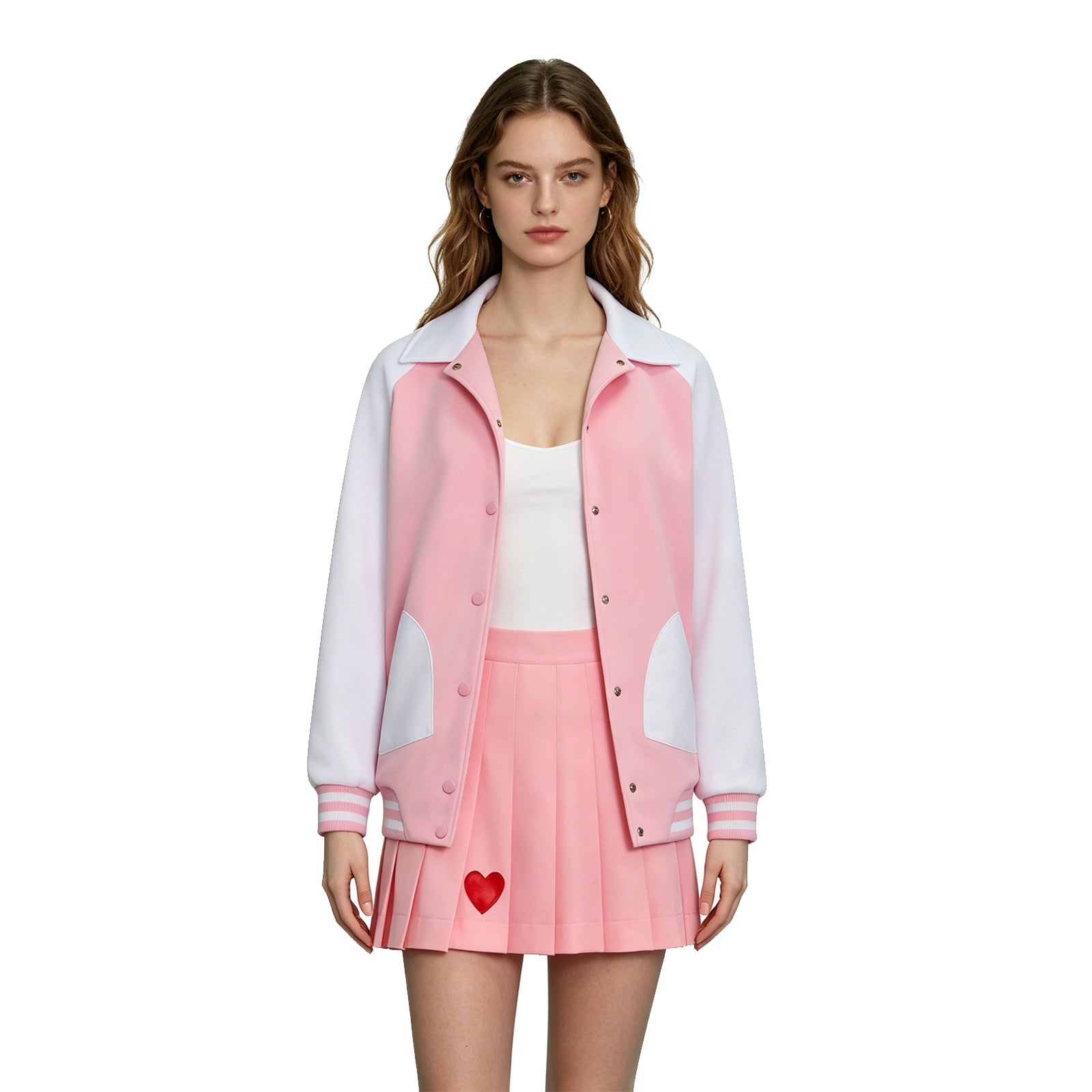 Legally Blonde Elle Woods Replica Cosplay Costume Baseball Jacket Halloween Suit ACcosplay