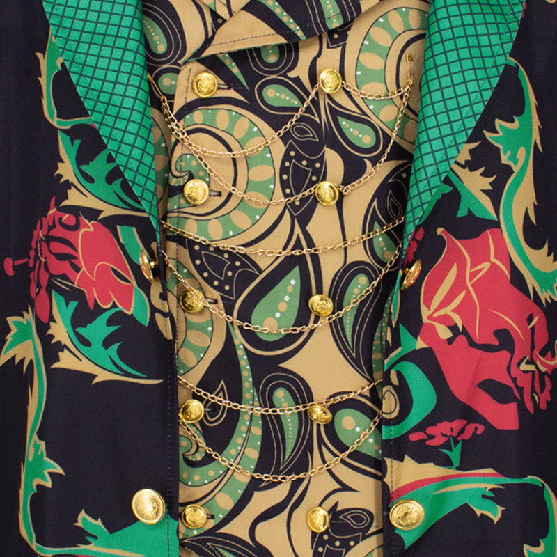 Wicked For Good Wizard Cosplay Costume Men's Green Suit Halloween Suit ACcosplay