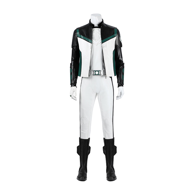 Superman Green Lantern White Suit Cosplay Costume Legacy Green Lantern Outfit Hallowenn ACcosplay
