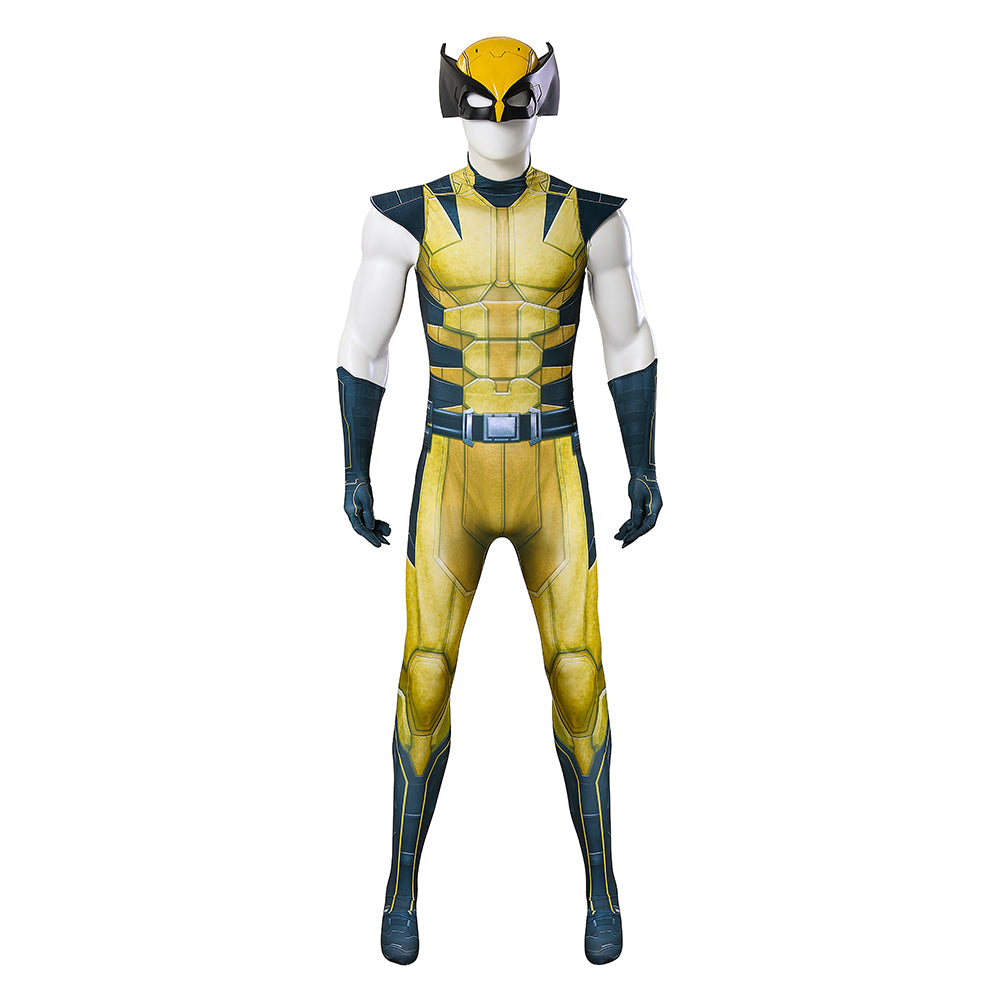 PS5 Marvel Rivals Wolverine James Logan Howlett Cosplay Costume Jumpsuit With Helmet