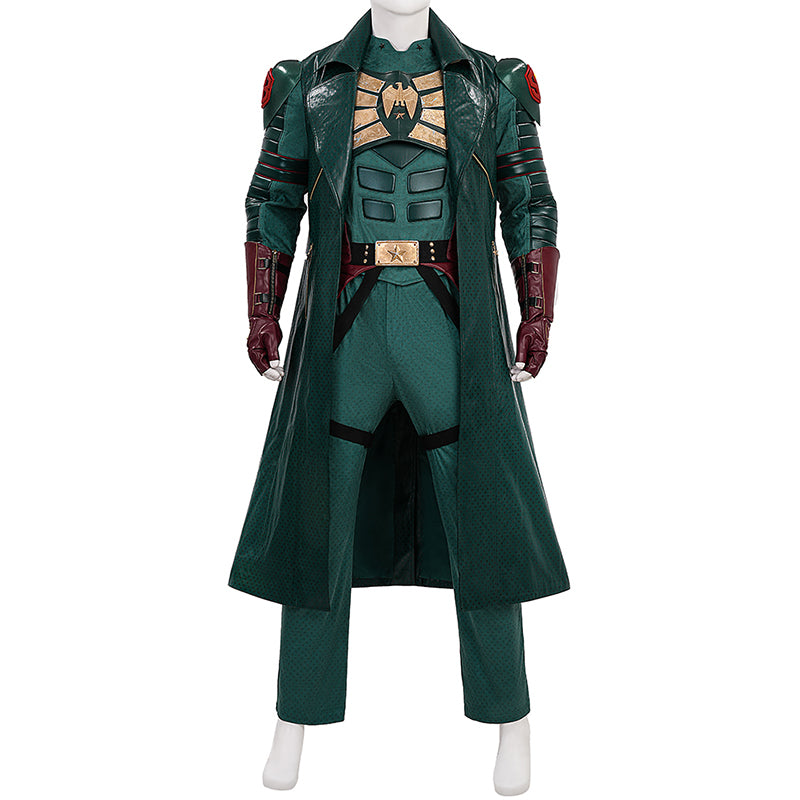 Vought Rising Soldier Boy Cosplay Costume Hardcore Halloween Green Suit ACcosplay