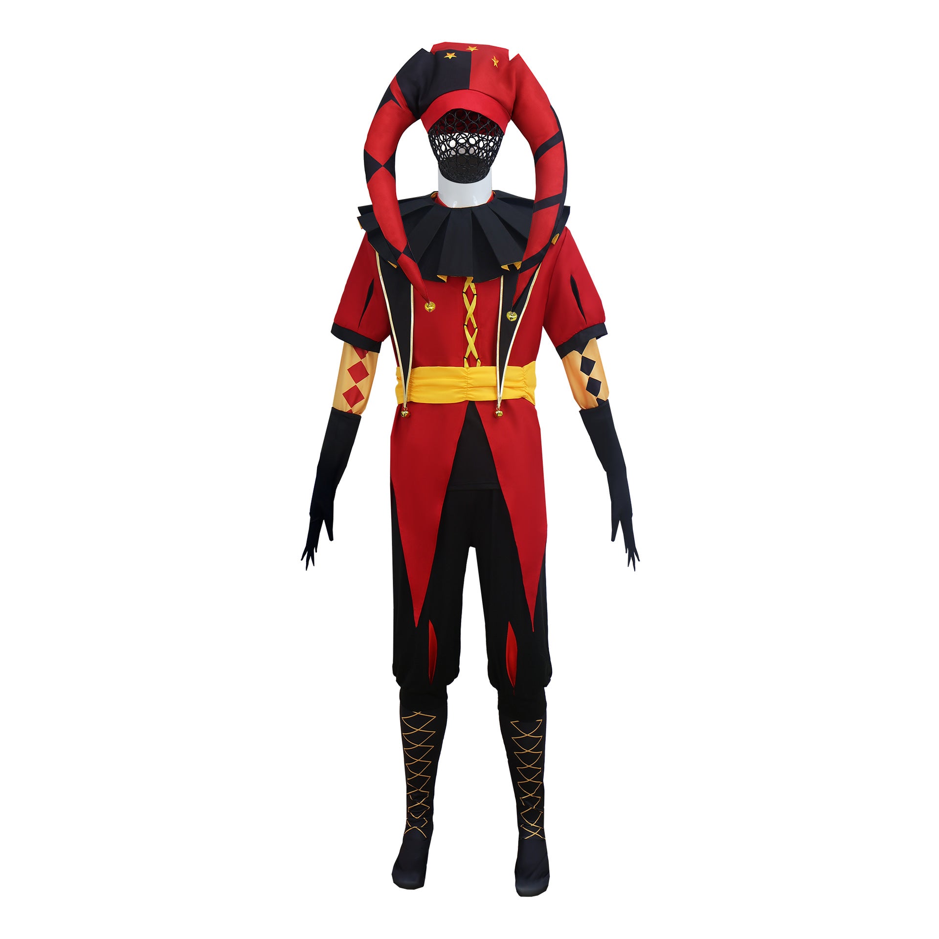 The Freak Circus Pierrot Cosplay Costume Jester Halloween Party Outfit ACcosplay