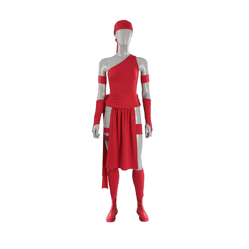 Elektra Natchios Cosplay Costume Daredevil Comics Red Ninja Halloween Outfit ACcosplay