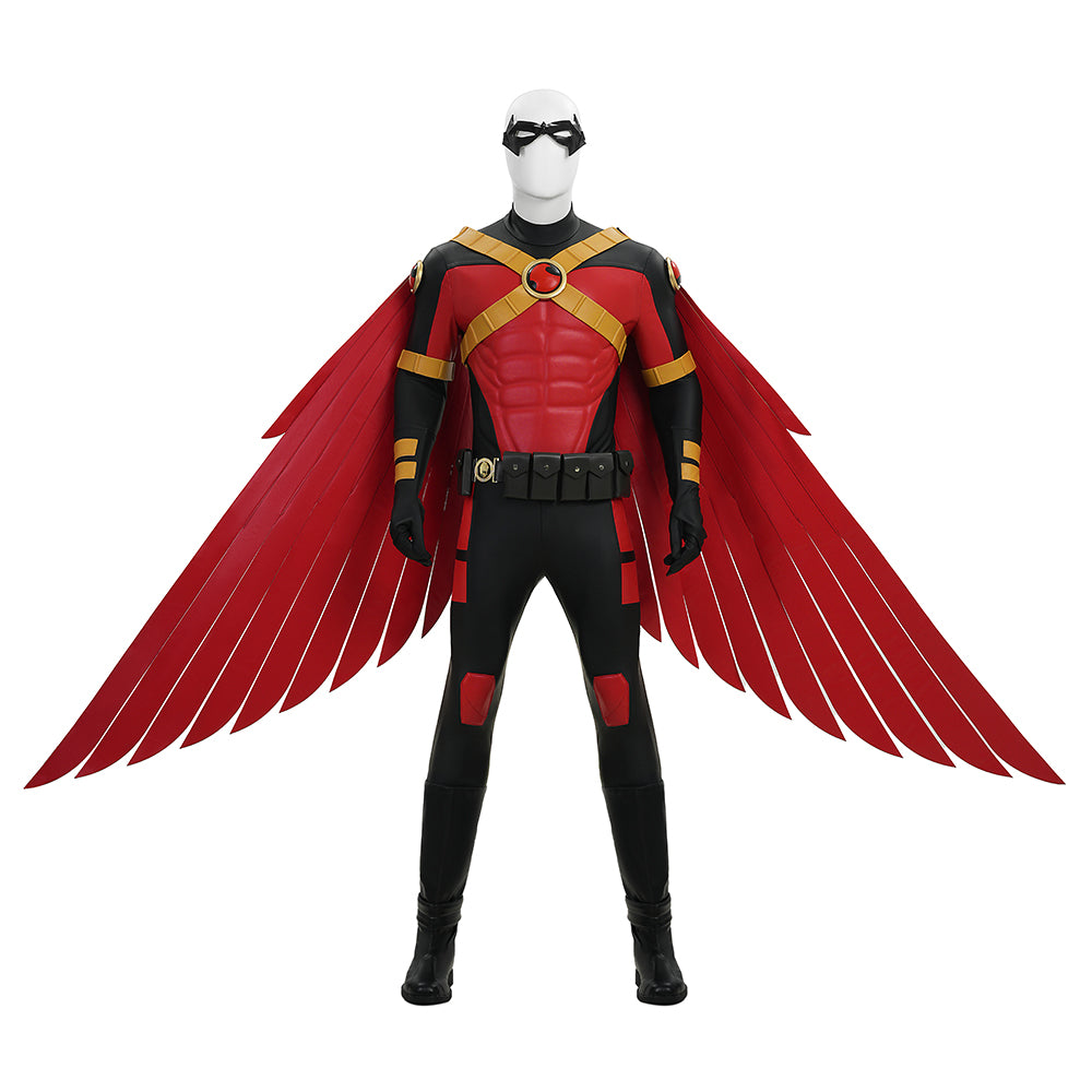 Robin War Red Robin Tim Drake Cosplay Costume Halloween Outfit ACcosplay