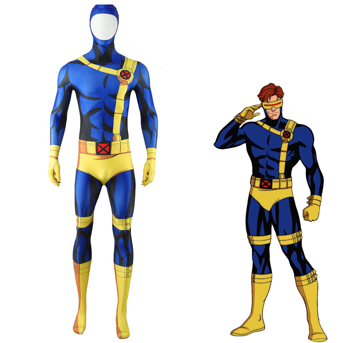 X-Men 97 Cyclops Cosplay Scott Summers Costume Blue halloween Jumpsuit ACcosplay