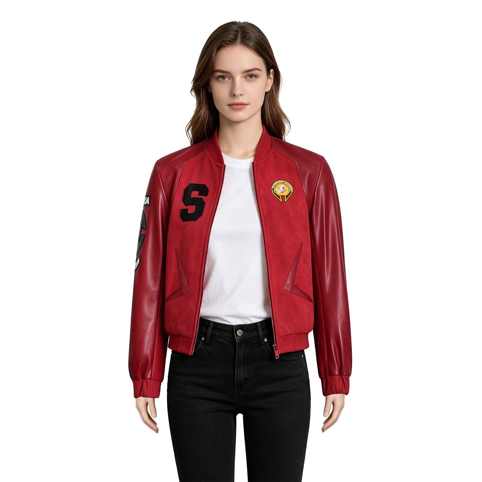 Star Trek Starfleet Academy Leather Bomber Coat Academy Female Uniform ACcosplay
