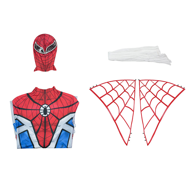 Japanese TV Spider Man Supaidaman Cosplay Costume Toe Spider Man Battle Suit ACcosplay