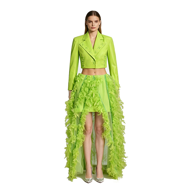 The Lizzie McGuire Movie Isabella Parigi Cosplay Costume Green Halloween Suit ACcosplay