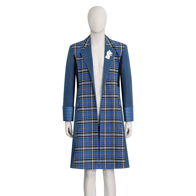 Doctor Who sixth 6th Doctor Cosplay Costume Colorful Lattice Jacket Coat Suit ACcosplay