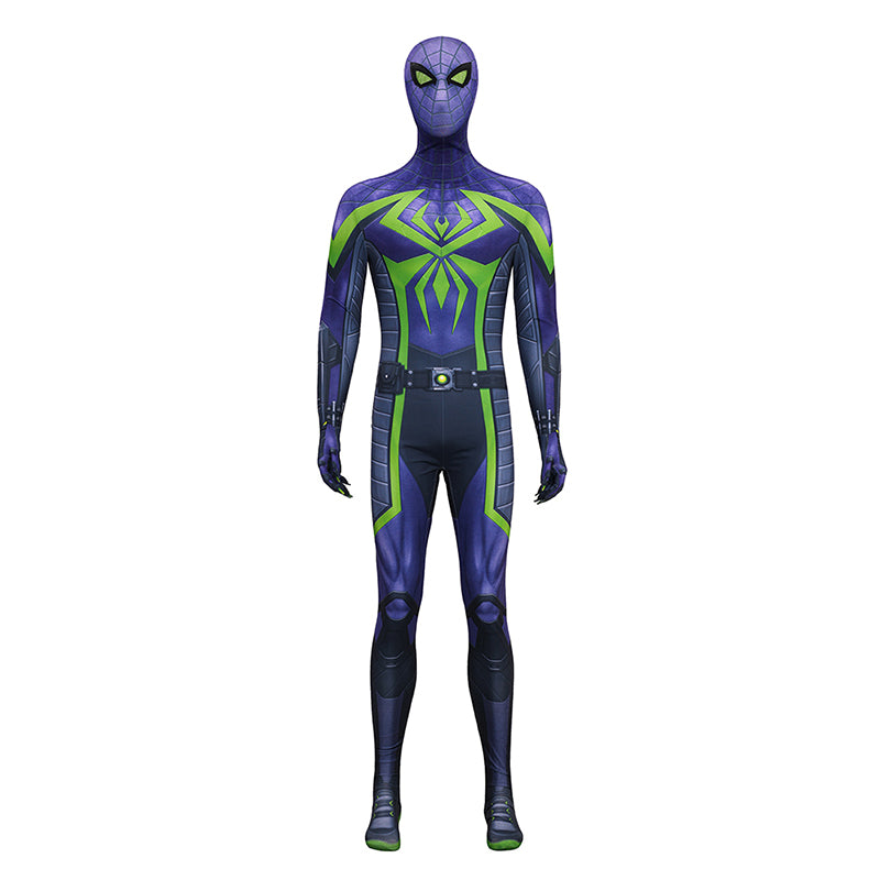 Spider-Man 2 Miles Morales Cosplay Costume Purple Reign Suit Jumpsuit ACcosplay