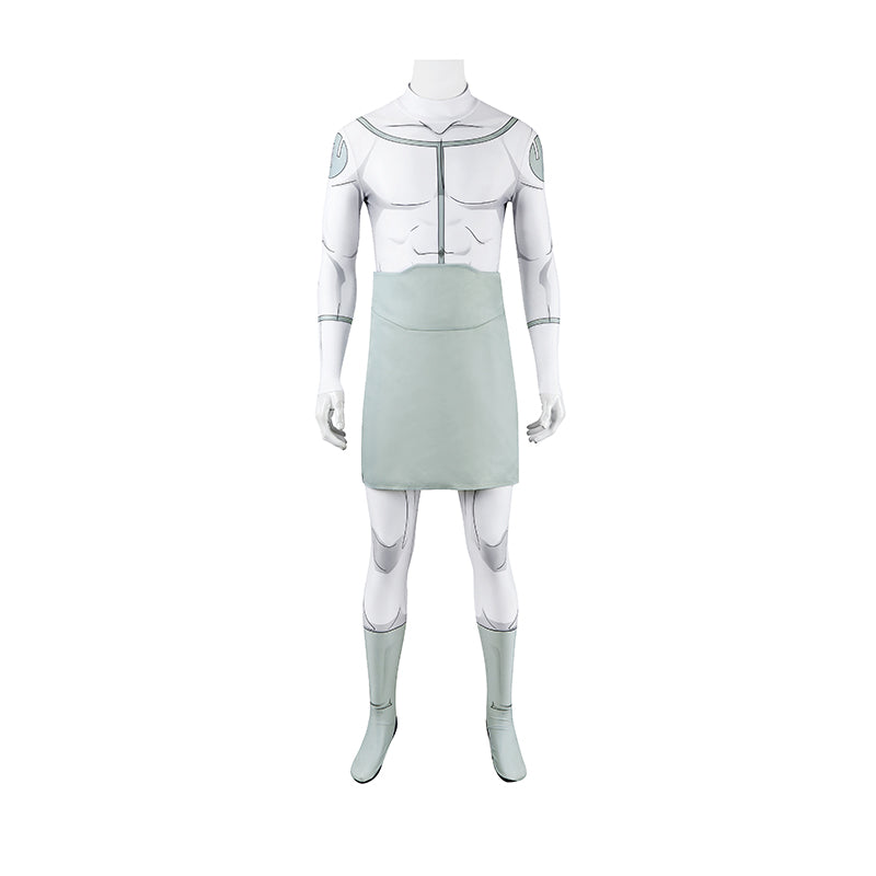 Invincible Mark Grayson Viltrumite Cosplay Costume White Jumpsuit with Apron ACcosplay