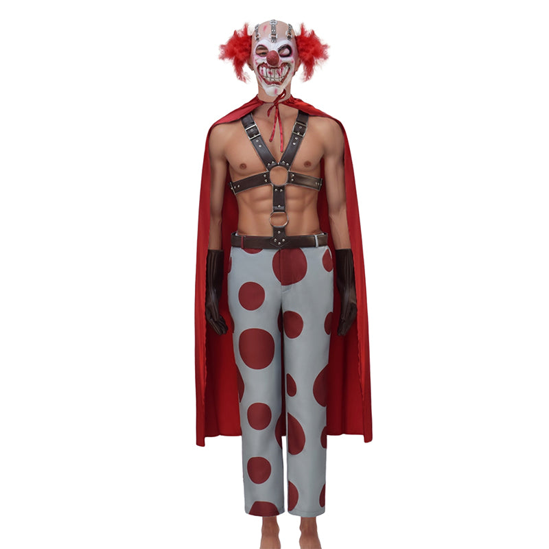 Twisted Metal Sweet Tooth Clown Pants Outfits With Mask Halloween Carnival Suit ACcosplay