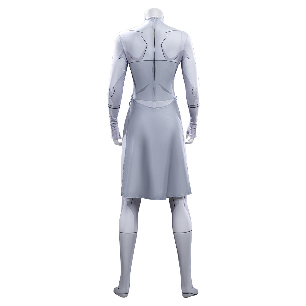 Invincible Anissa Cosplay Costume Viltrumite White Jumpsuit Halloween Outfit ACcosplay