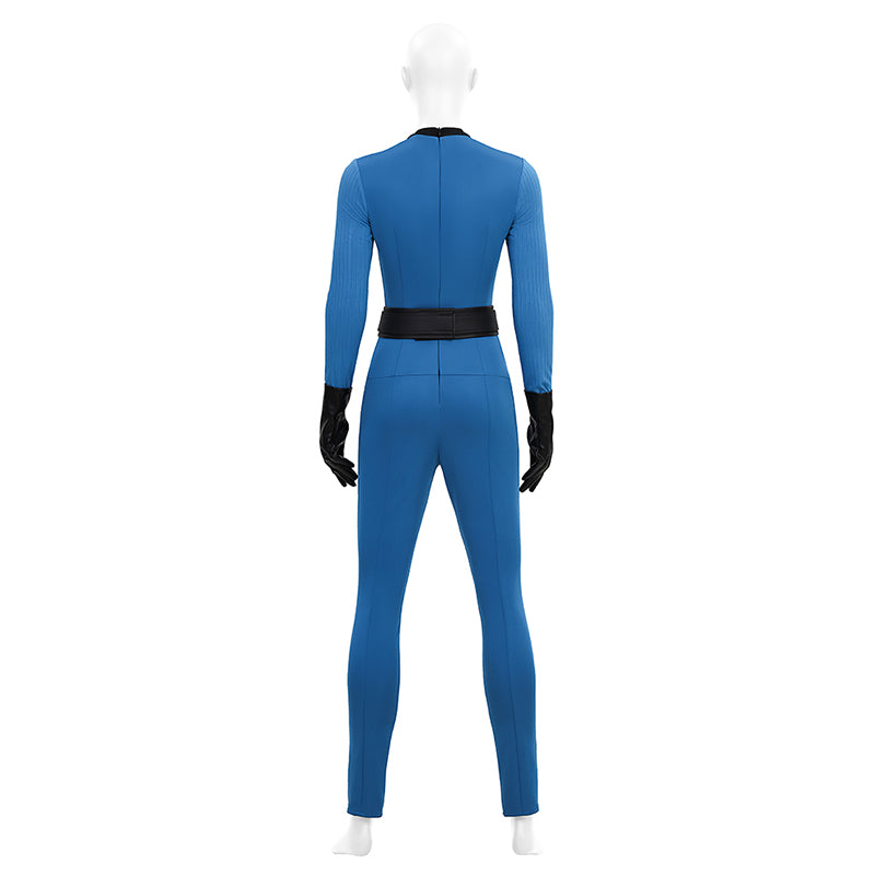 The Fantastic Four Sue Storm Costume Invisible Woman Cosplay Jumpsuit ACcosplay