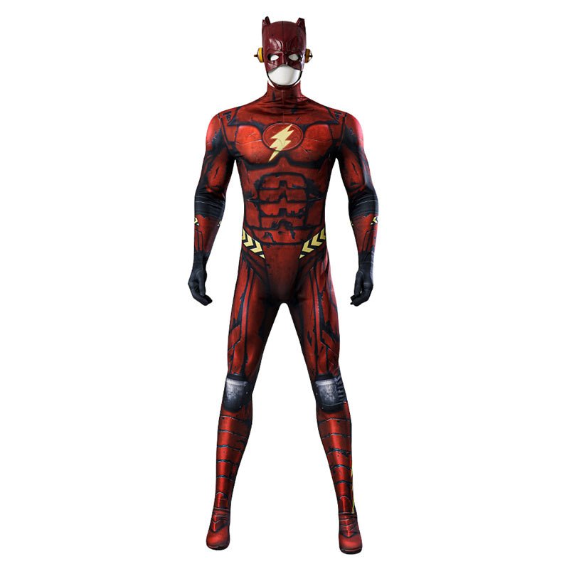 2023 The Flash Cosplay Costume Bodysuit Halloween Carnival Suit Printed Version