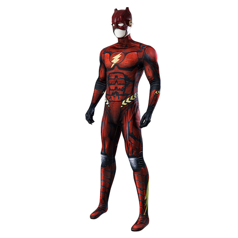2023 The Flash Cosplay Costume Bodysuit Halloween Carnival Suit Printed Version