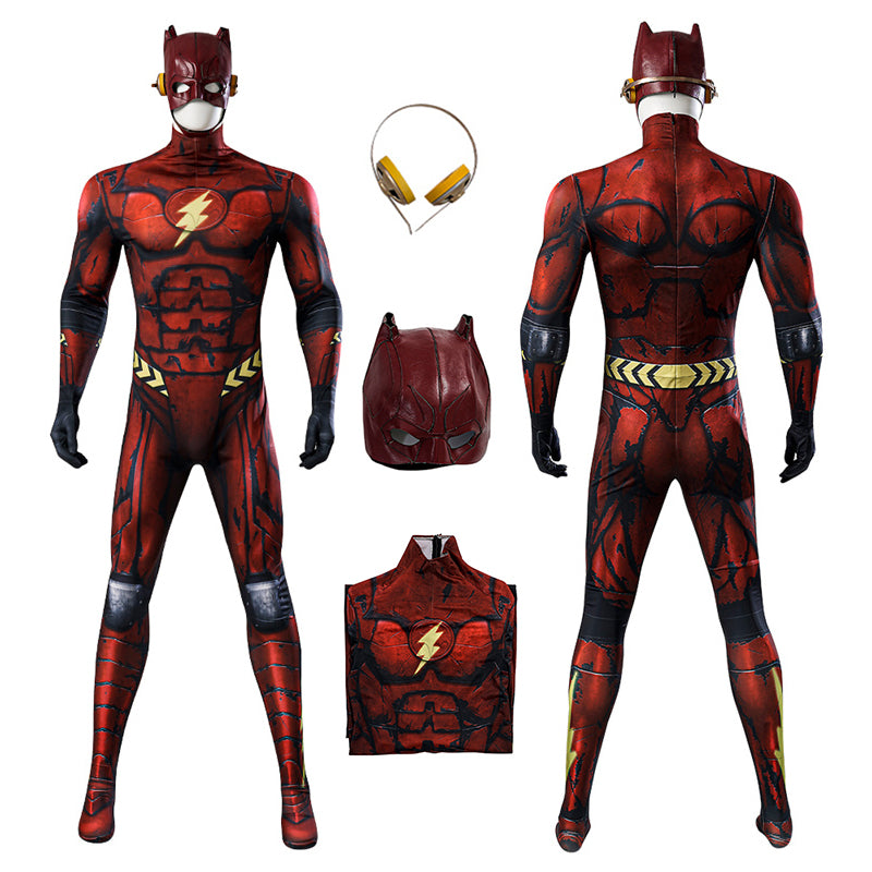 2023 The Flash Cosplay Costume Bodysuit Halloween Carnival Suit Printed Version