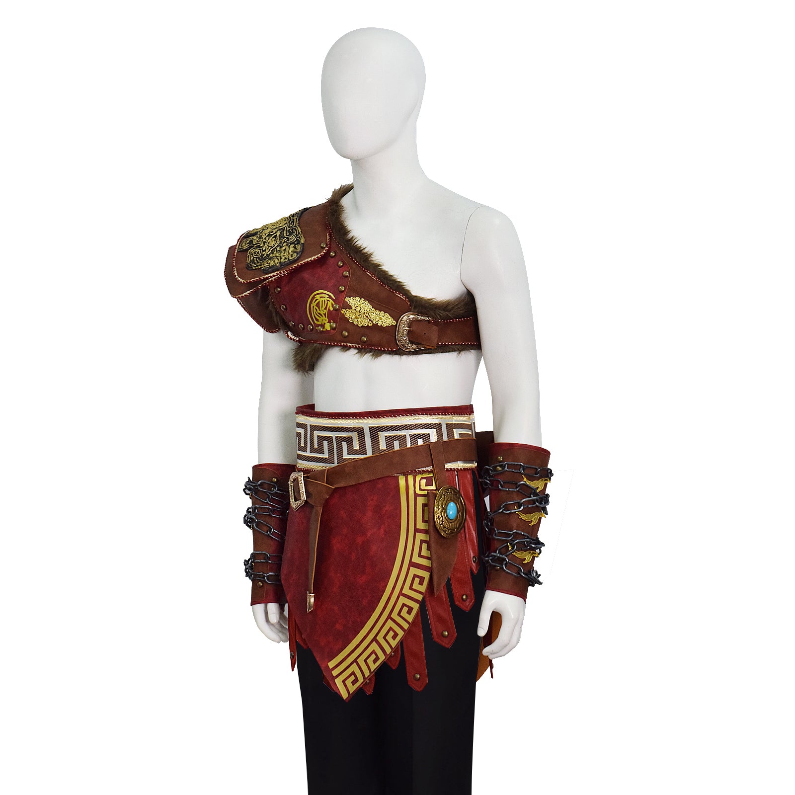 Kratos Cosplay Costume Martial Deity 4 Spartan Warrior Leather Battle Outfit ACcosplay