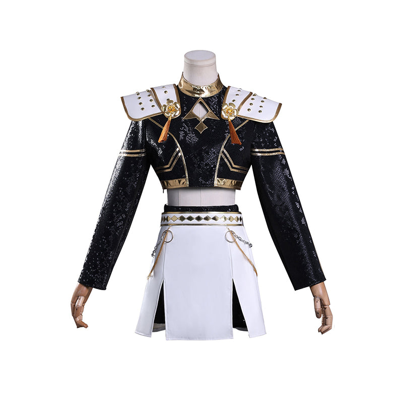 Kpop Demon Hunters Zoey Cosplay Costume Golden Black Golden Dance Halloween Suit ACcosplay