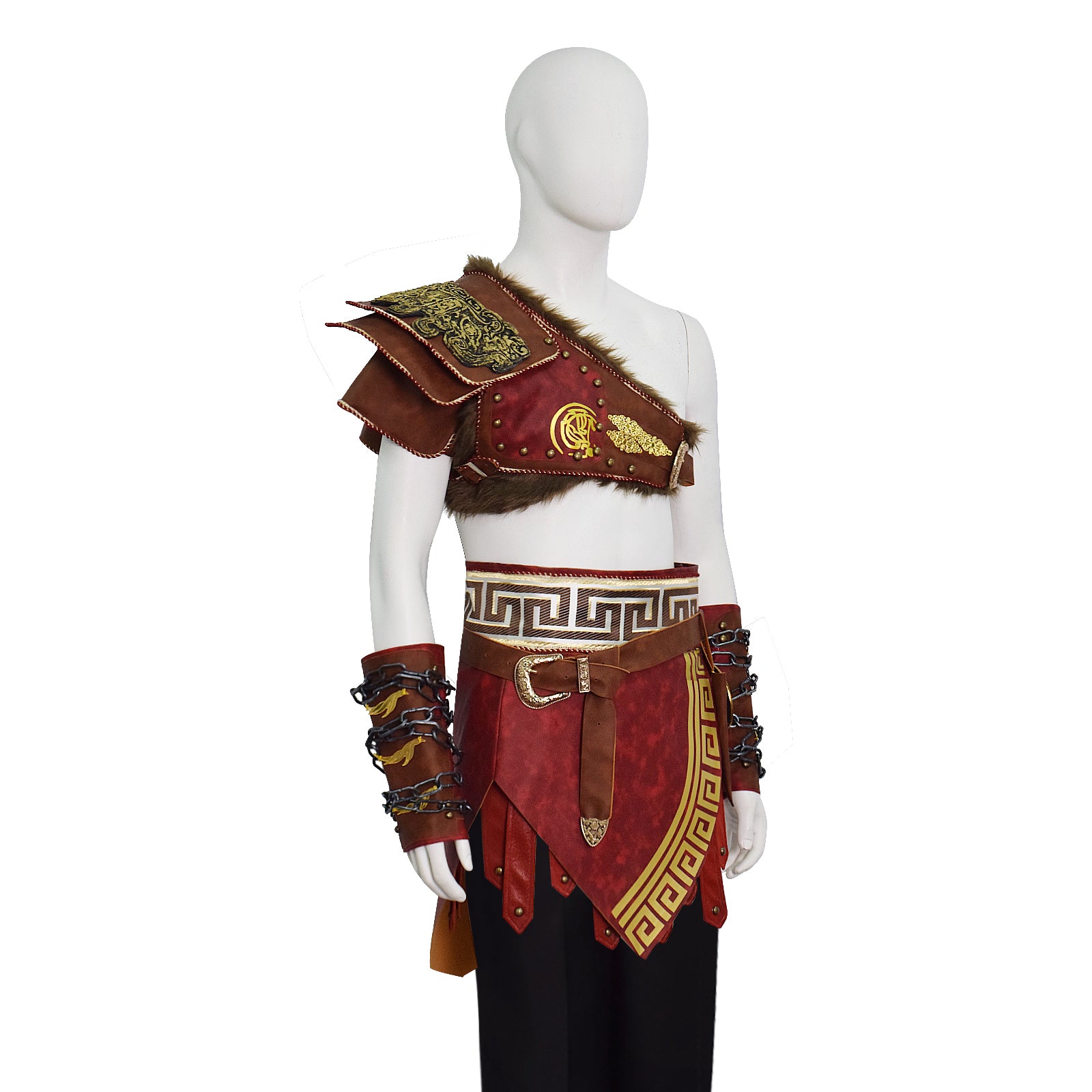 Kratos Cosplay Costume Martial Deity 4 Spartan Warrior Leather Battle Outfit ACcosplay