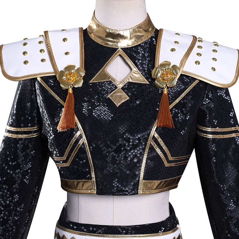 Kpop Demon Hunters Zoey Cosplay Costume Golden Black Golden Dance Halloween Suit ACcosplay