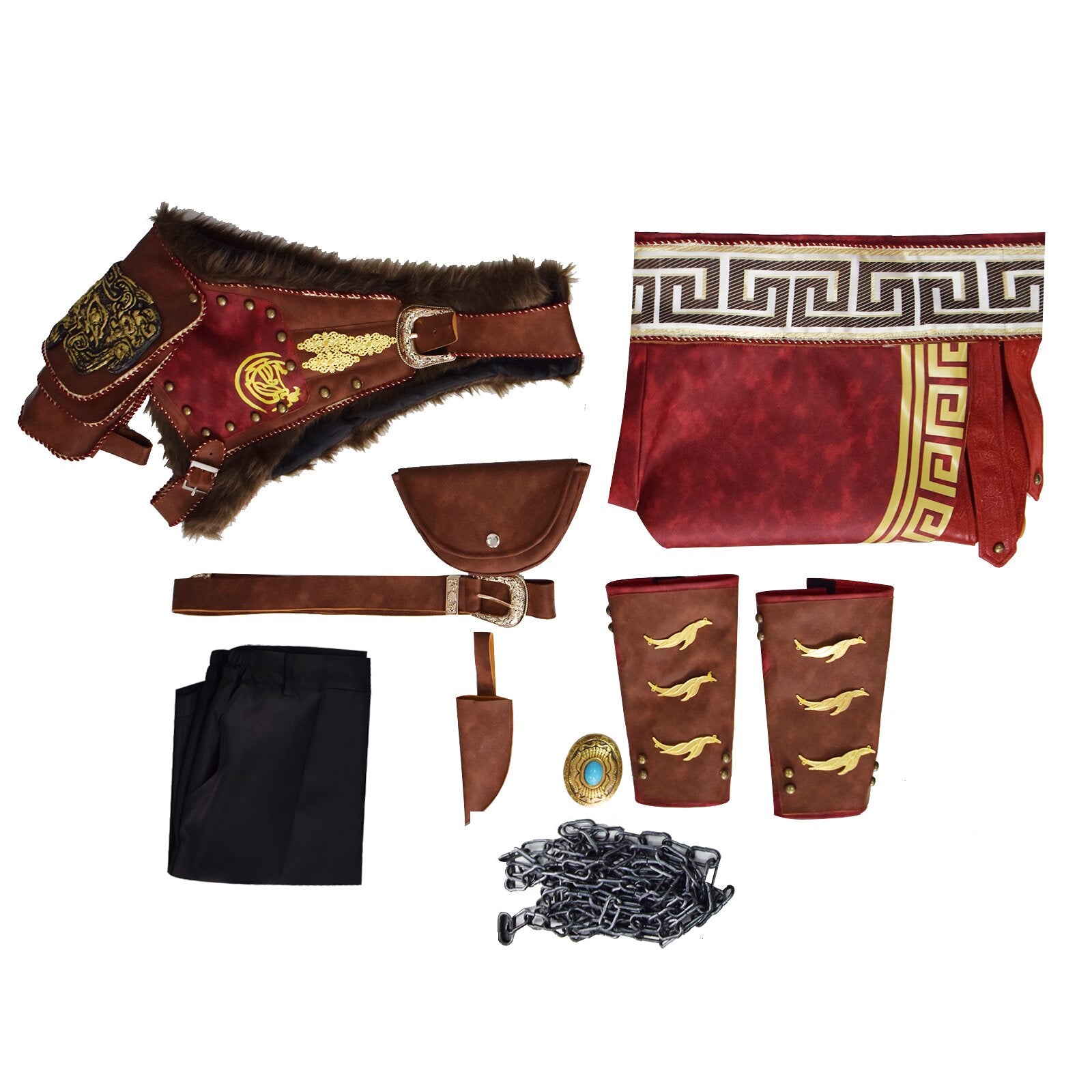 Kratos Cosplay Costume Martial Deity 4 Spartan Warrior Leather Battle Outfit ACcosplay