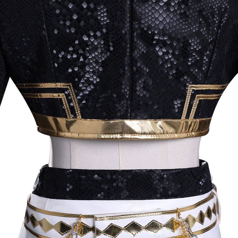 Kpop Demon Hunters Zoey Cosplay Costume Golden Black Golden Dance Halloween Suit ACcosplay