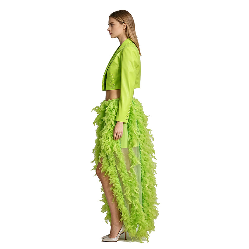 The Lizzie McGuire Movie Isabella Parigi Cosplay Costume Green Halloween Suit ACcosplay