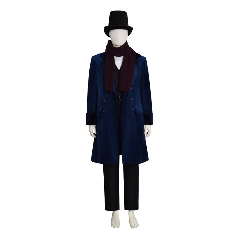 A Christmas Carol Ebenezer Scrooge Cosplay Costume Hat Scarf Christmas Outfit ACcosplay