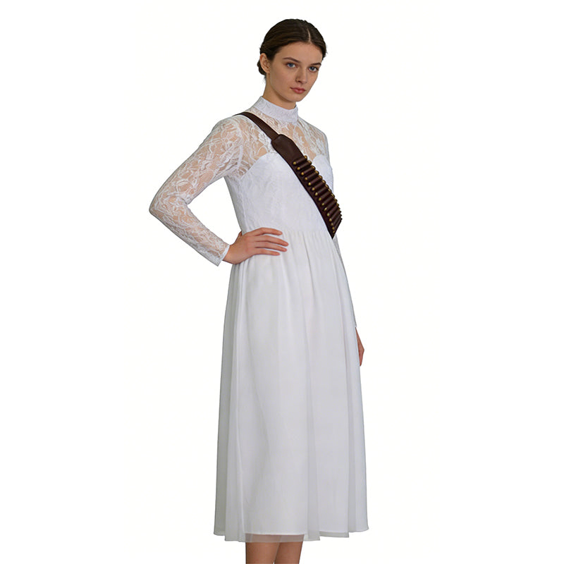 Ready Or Not Grace Cosplay Costume White Wedding Dress Halloween Suit ACcosplay