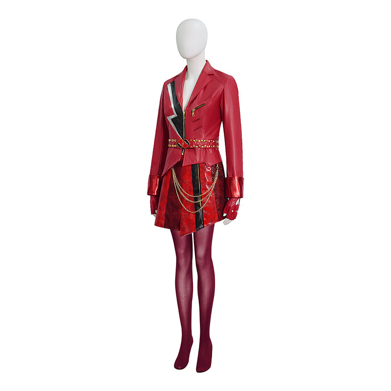 Descendants The Rise of Red Cosplay Costume Red Leather Suit ACcosplay