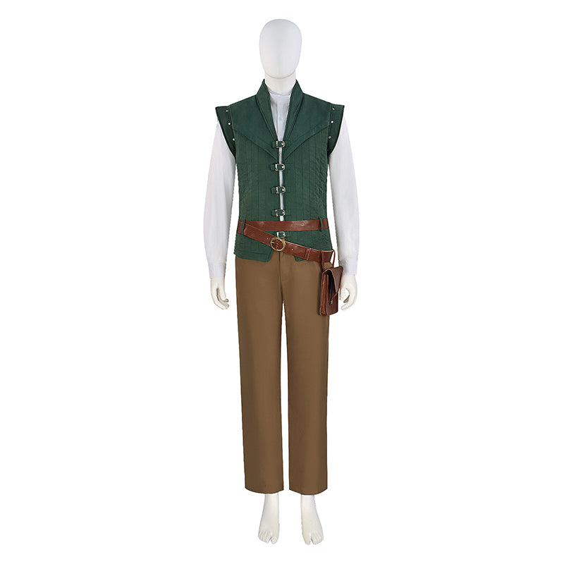 Prince Tangled Cosplay Flynn Rider Costume Vest Shirt Outfit Halloween Carnival Suit ACcosplay