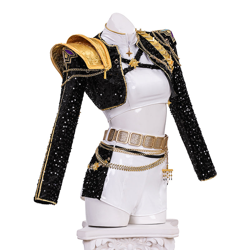 Kpop Demon Hunters Rumi Golden Black Performance Dance Outfit Ver2 ACcosplay