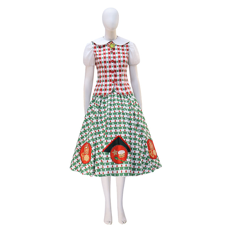 Women's Betty Lou Who Christmas Dress Cosplay Costume Christmas Suit ACcosplay