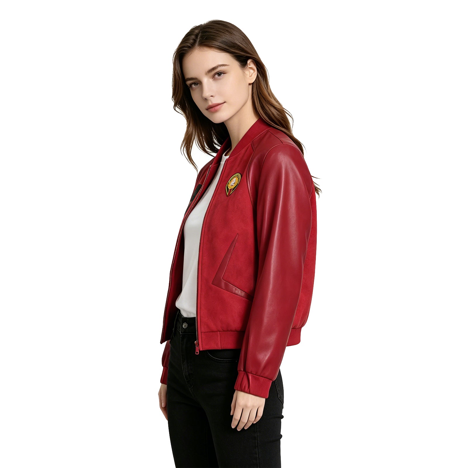 Star Trek Starfleet Academy Leather Bomber Coat Academy Female Uniform ACcosplay