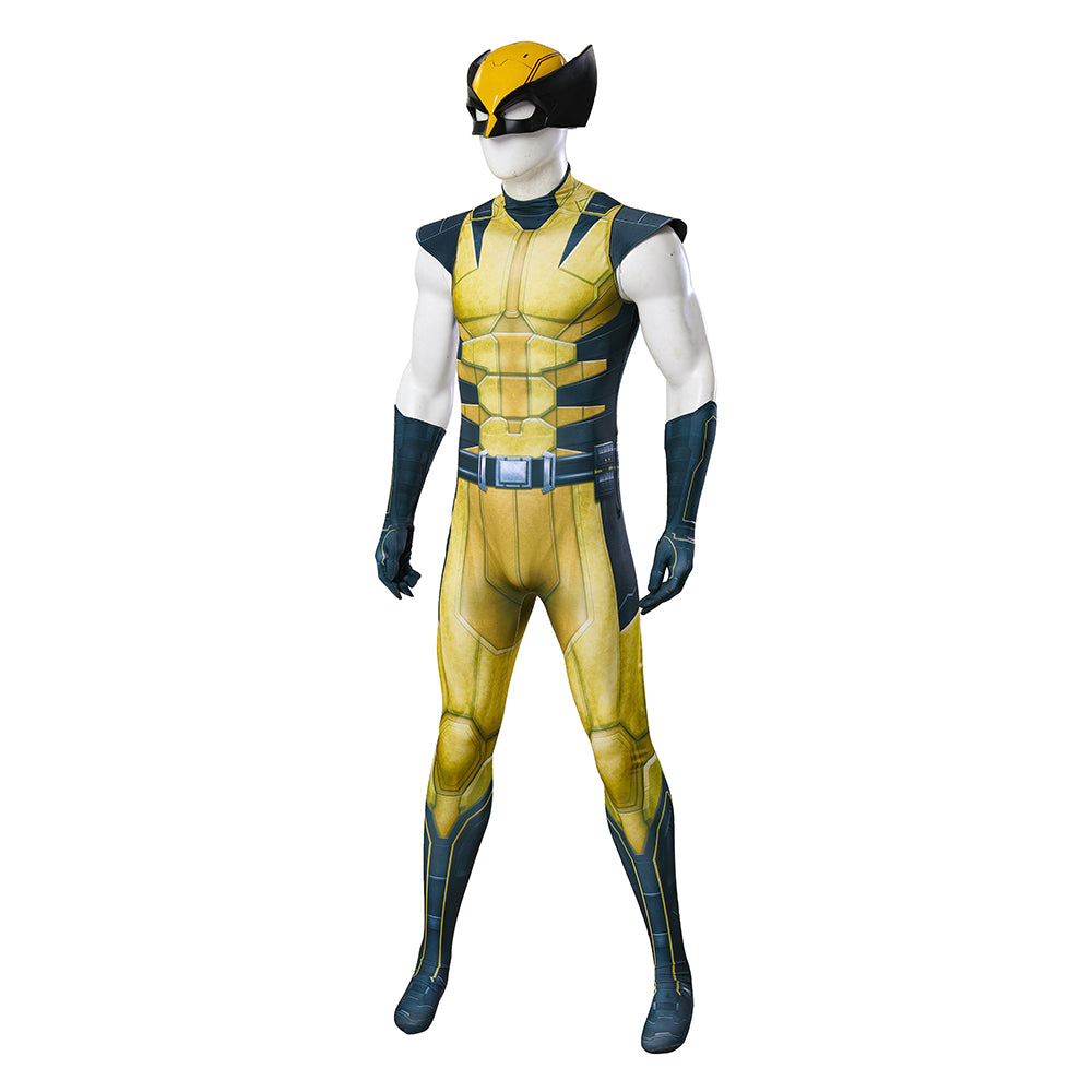 PS5 Marvel Rivals Wolverine James Logan Howlett Cosplay Costume Jumpsuit With Helmet