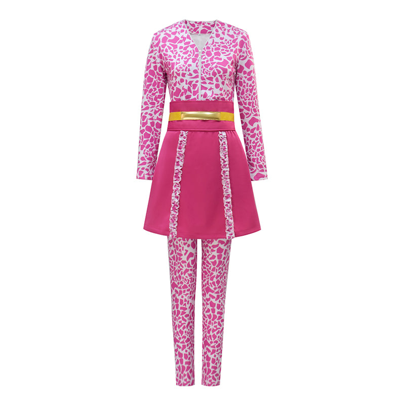 Glee Sue Sylvester Cosplay Costume Super Bass Pink Halloween Suit ACcosplay