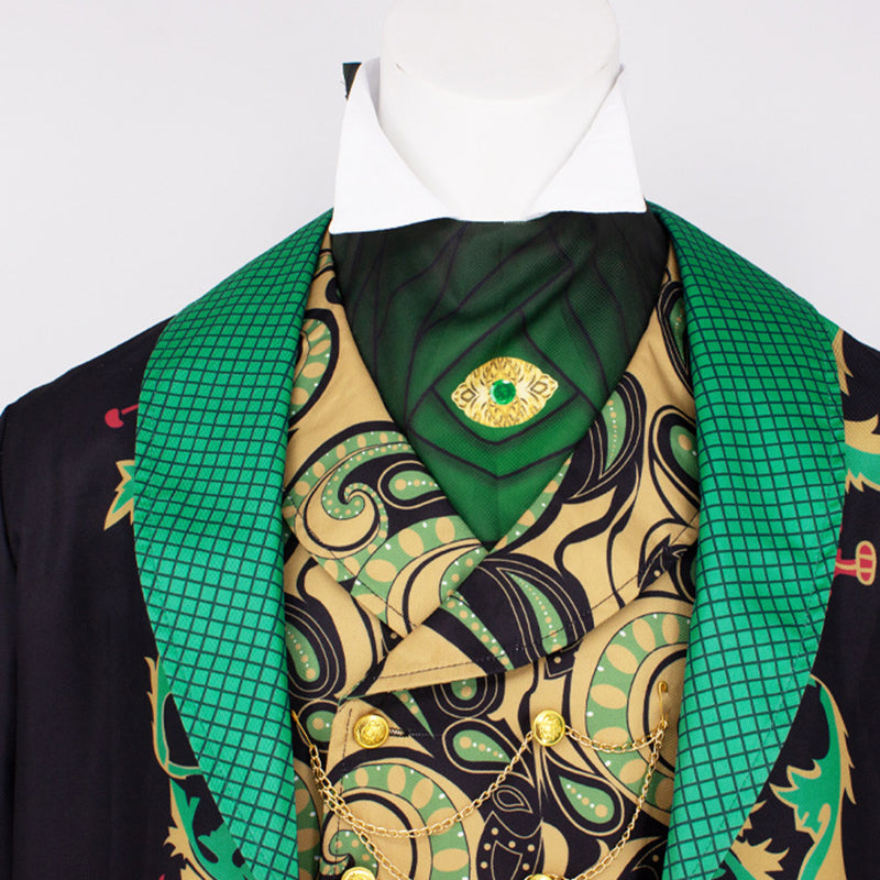 Wicked For Good Wizard Cosplay Costume Men's Green Suit Halloween Suit ACcosplay