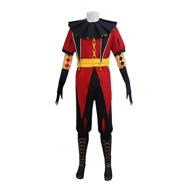 The Freak Circus Pierrot Cosplay Costume Jester Halloween Party Outfit ACcosplay