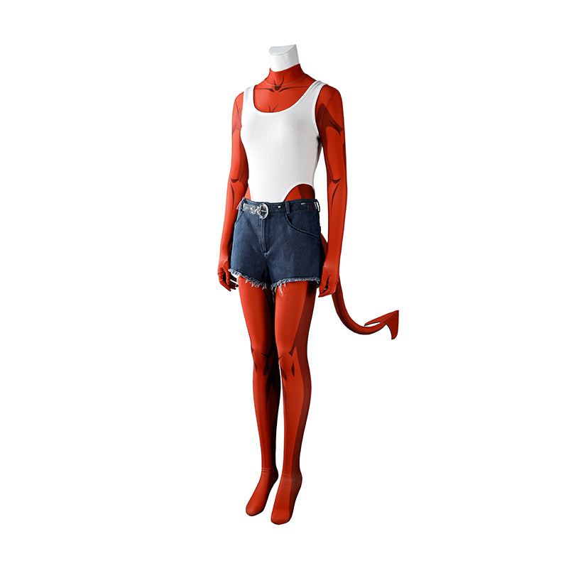 Dispatch Malevola Cosplay Costume Red Jumpsuit Halloween Outfit ACcosplay