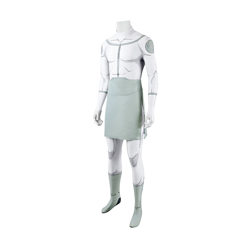 Invincible Mark Grayson Viltrumite Cosplay Costume White Jumpsuit with Apron ACcosplay