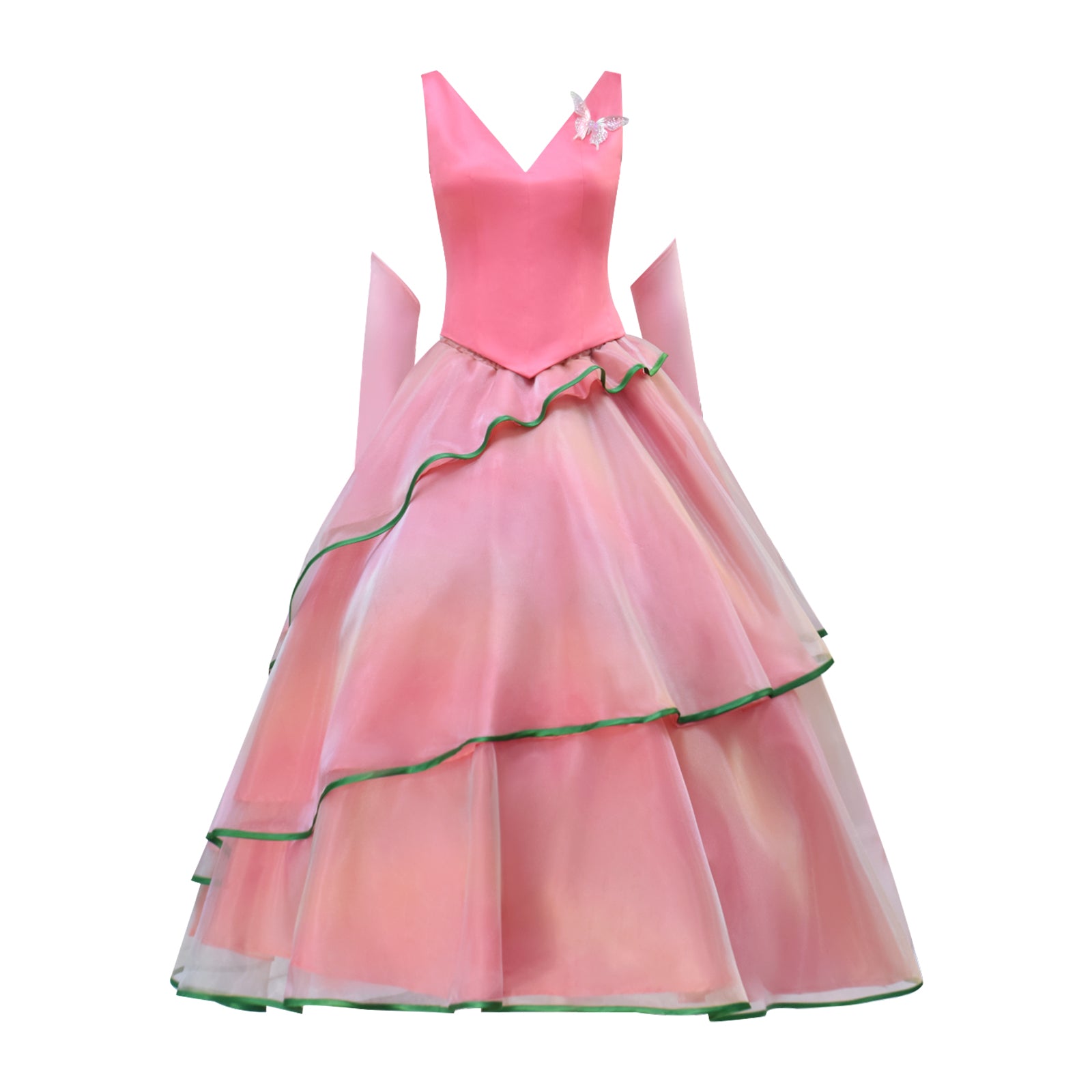 Wicked Witch Glinda Cosplay Costume Pink Dress Halloween Outfit ACcosplay