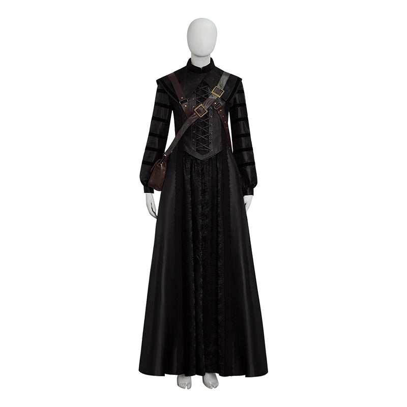 1666: Amsterdam Noa Cosplay Costume Black Long Dress with Accessories ACcosplay