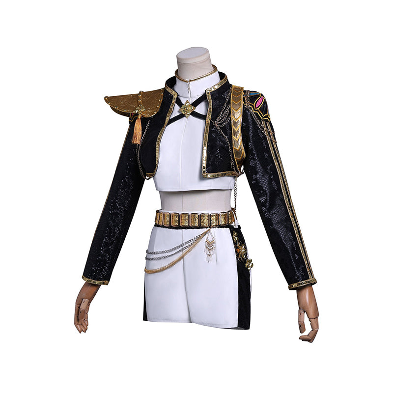 Kpop Demon Hunters Rumi Cosplay Costume Golden Black Golden Dance Halloween Suit ACcosplay