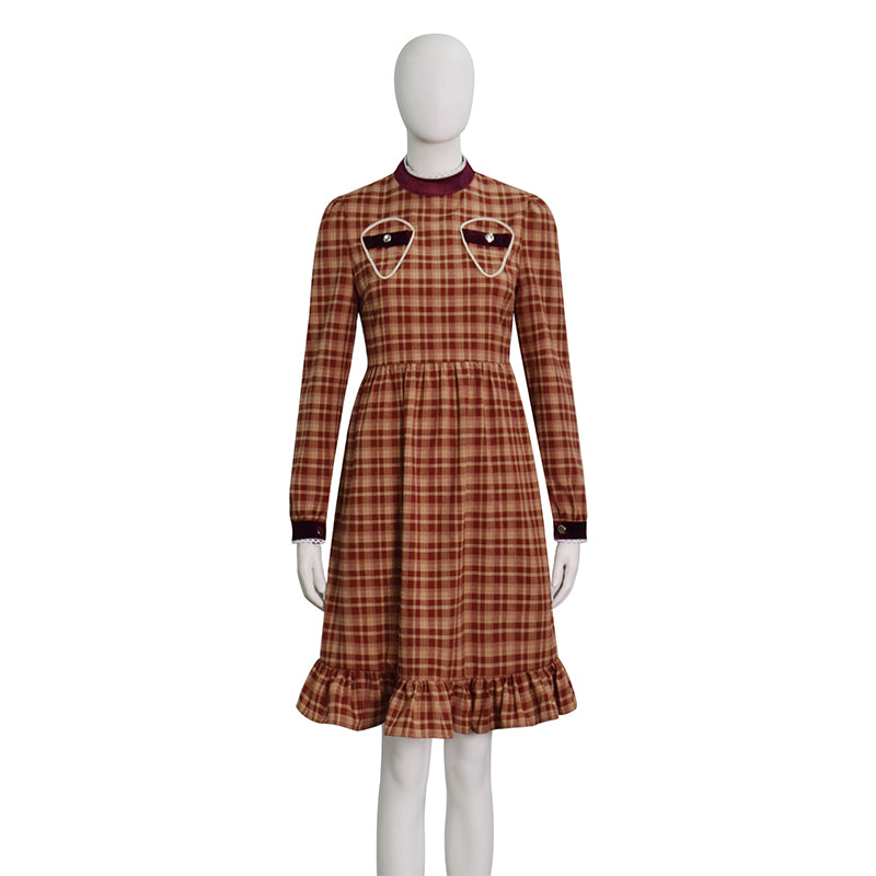 Girls Esther Orphan Cosplay Costume Brown Dress Adults Women Halloween Suit ACcosplay