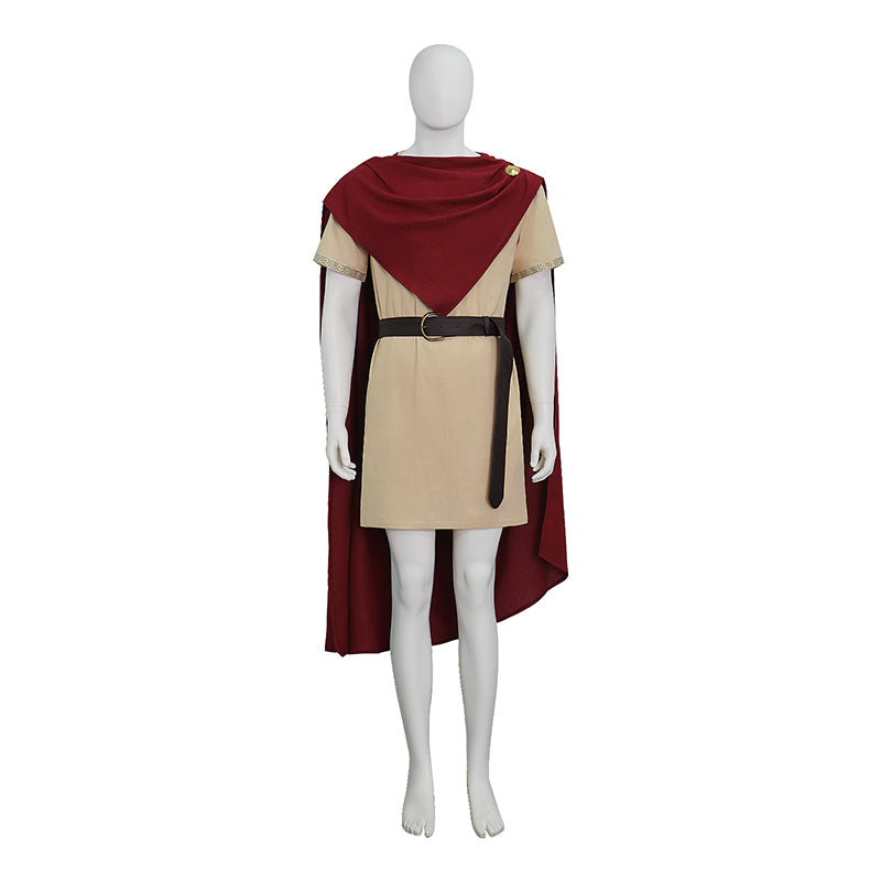 The Odyssey Odysseus Cosplay Costume Ancient Greek Warrior Halloween Red Outfit ACcosplay