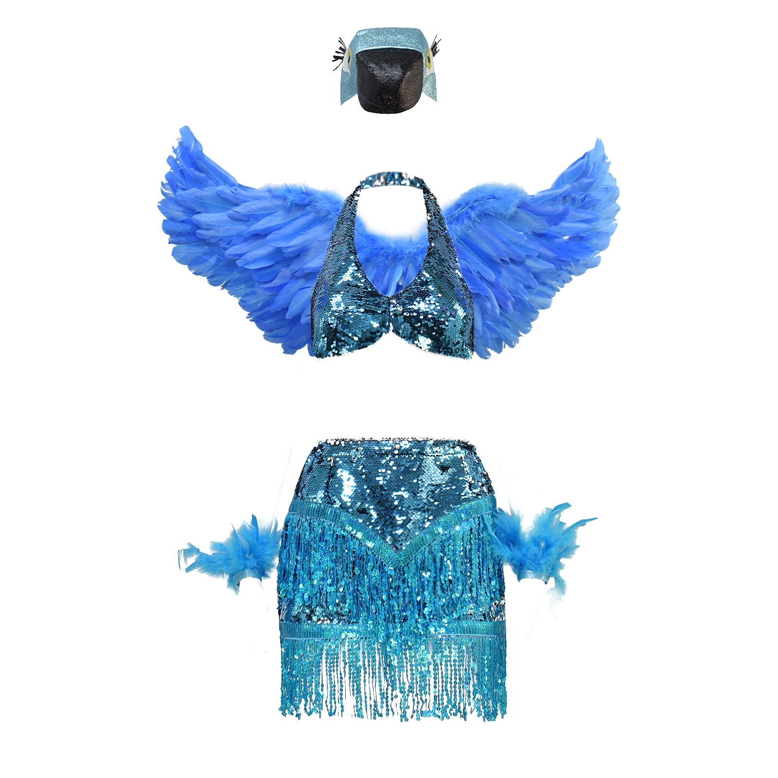 Rio Blue Cosplay Costume Blue Bird Costume Stunning Halloween Outfit Accosplay
